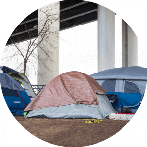 Los Angeles homeless tent encampments require outreach from recuperative care services.