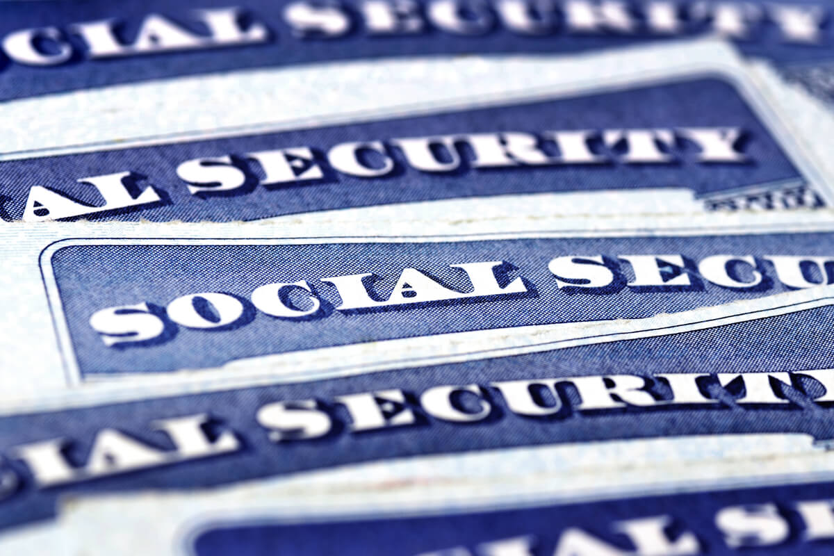 A close up image of social security cards